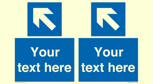 MA7920: Custom Directional signage blue left arrow