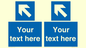 MA7920: Custom Directional signage blue left arrow