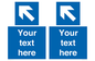 MA7920: Custom Directional signage blue left arrow
