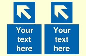 MA7920: Custom Directional signage blue left arrow