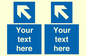 MA7920: Custom Directional signage blue left arrow