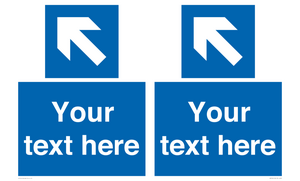 MA7920: Custom Directional signage blue left arrow