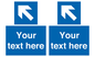 MA7920: Custom Directional signage blue left arrow