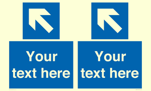 MA7920: Custom Directional signage blue left arrow