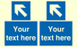 MA7920: Custom Directional signage blue left arrow