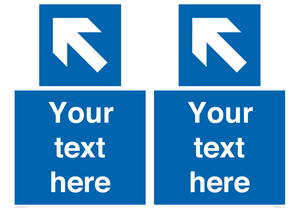 MA7920: Custom Directional signage blue left arrow