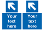 MA7920: Custom Directional signage blue left arrow