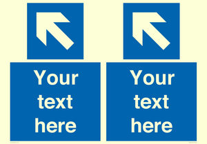 MA7920: Custom Directional signage blue left arrow