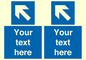 MA7920: Custom Directional signage blue left arrow