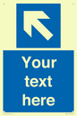 MA7920: Custom Directional signage blue left arrow