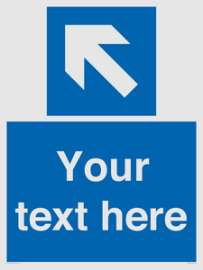 MA7920: Custom Directional signage blue left arrow