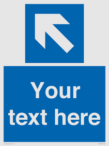 MA7920: Custom Directional signage blue left arrow