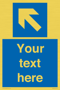 MA7920: Custom Directional signage blue left arrow