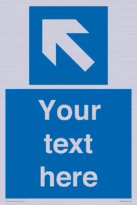 MA7920: Custom Directional signage blue left arrow