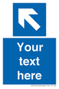 MA7920: Custom Directional signage blue left arrow