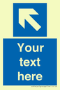 MA7920: Custom Directional signage blue left arrow