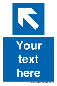 MA7920: Custom Directional signage blue left arrow