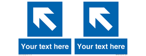 MA7920: Custom Directional signage blue left arrow