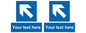 MA7920: Custom Directional signage blue left arrow