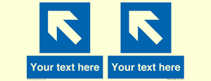 MA7920: Custom Directional signage blue left arrow