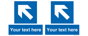 MA7920: Custom Directional signage blue left arrow