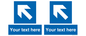 MA7920: Custom Directional signage blue left arrow