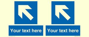 MA7920: Custom Directional signage blue left arrow