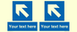 MA7920: Custom Directional signage blue left arrow