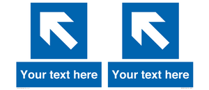 MA7920: Custom Directional signage blue left arrow