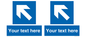 MA7920: Custom Directional signage blue left arrow