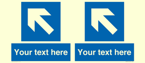MA7920: Custom Directional signage blue left arrow