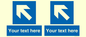 MA7920: Custom Directional signage blue left arrow