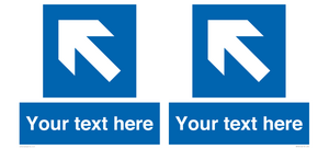 MA7920: Custom Directional signage blue left arrow