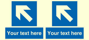 MA7920: Custom Directional signage blue left arrow
