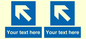 MA7920: Custom Directional signage blue left arrow
