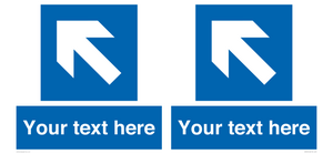 MA7920: Custom Directional signage blue left arrow