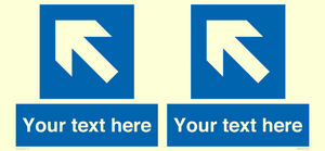 MA7920: Custom Directional signage blue left arrow
