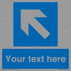 MA7920: Custom Directional signage blue left arrow