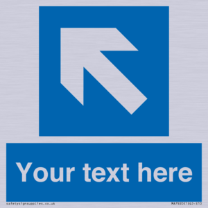 MA7920: Custom Directional signage blue left arrow