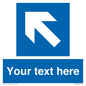 MA7920: Custom Directional signage blue left arrow