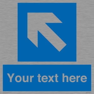 MA7920: Custom Directional signage blue left arrow