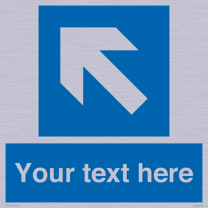 MA7920: Custom Directional signage blue left arrow