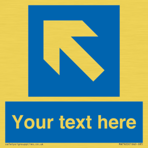 MA7920: Custom Directional signage blue left arrow