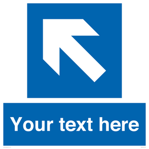 MA7920: Custom Directional signage blue left arrow