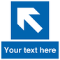 MA7920: Custom Directional signage blue left arrow