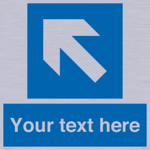 MA7920: Custom Directional signage blue left arrow