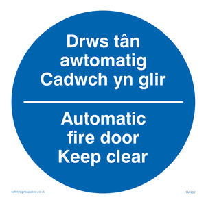 MA922: drws tan automatig cadwch yn