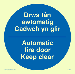 MA922: drws tan automatig cadwch yn