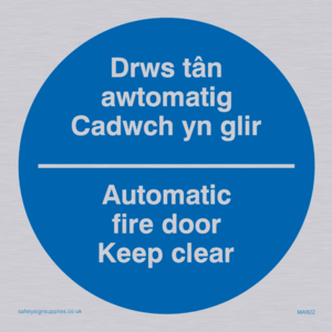 MA922: drws tan automatig cadwch yn