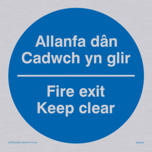 MA923: allanfa dan cadwch yn glir